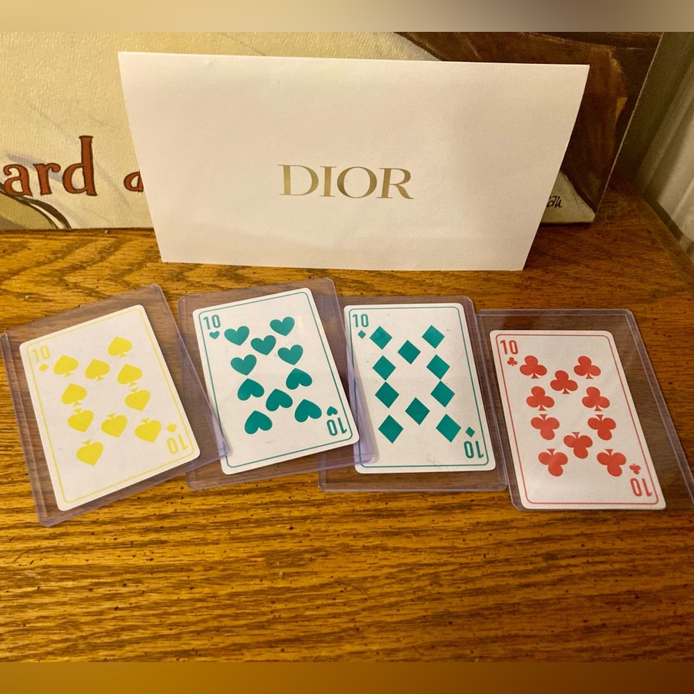 Dior Luxury Playing Cards “ 10”  - 4 of a kind, in plastic